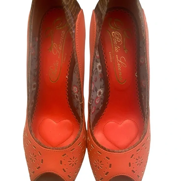 Poetic License Irregular Choice Leather Lizard 3 1/2 inch High Heel Pump. Size 8 - Picture 2 of 9